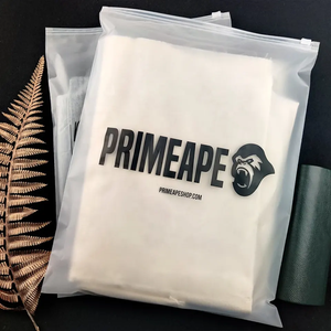 Custom Printed Logo T Shirt Resealable Zipper Bags for Clothing